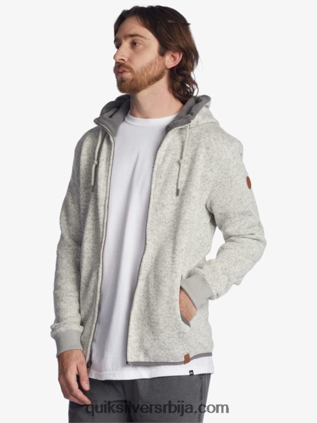 мушкарци Quiksilver келлер капуљача са рајсфершлусом светлосиви вресак Z824VN1479