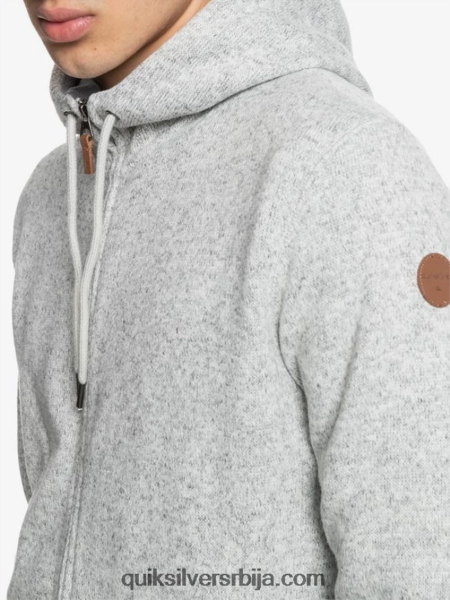 мушкарци Quiksilver келлер капуљача са рајсфершлусом светлосиви вресак Z824VN1479