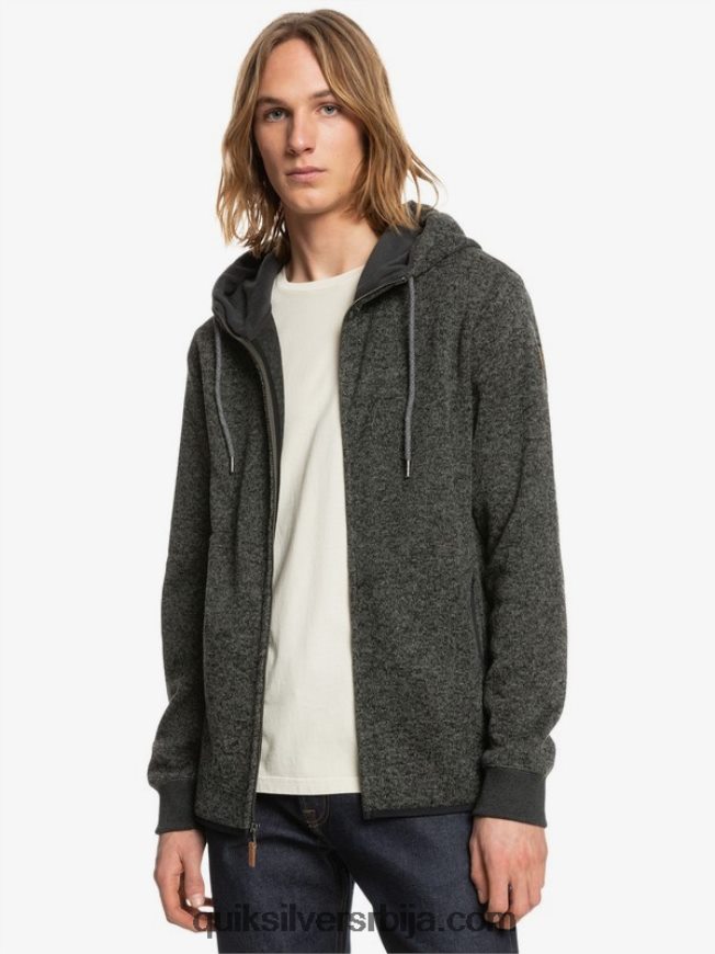 мушкарци Quiksilver келлер капуљача са рајсфершлусом тамно сиви вријесак Z824VN1480