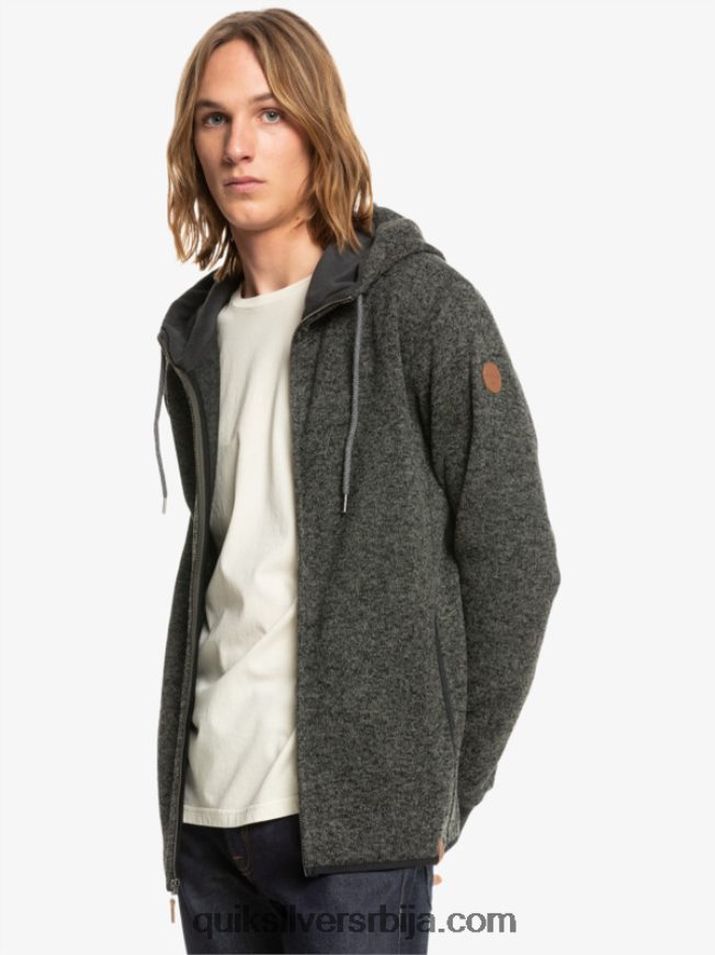 мушкарци Quiksilver келлер капуљача са рајсфершлусом тамно сиви вријесак Z824VN1480