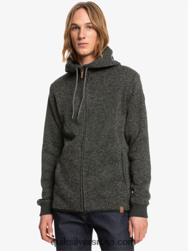 мушкарци Quiksilver келлер капуљача са рајсфершлусом тамно сиви вријесак Z824VN1480
