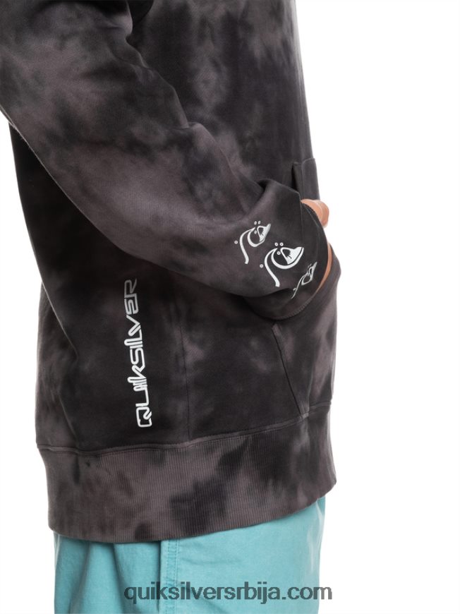 мушкарци Quiksilver мутна мајица с капуљачом црна мутна кравата боја Z824VN1503