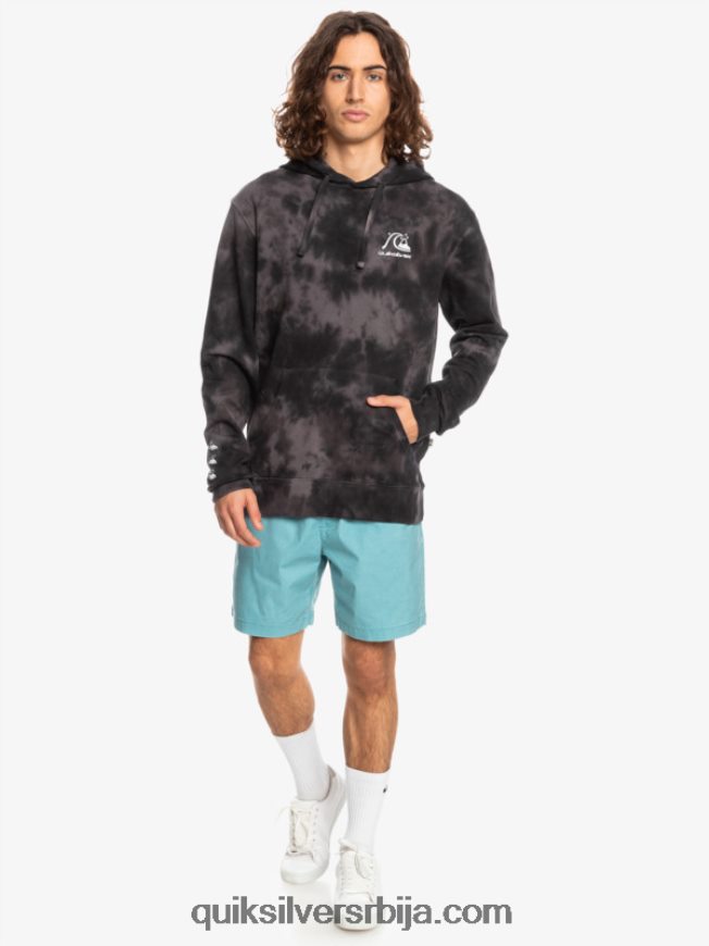 мушкарци Quiksilver мутна мајица с капуљачом црна мутна кравата боја Z824VN1503