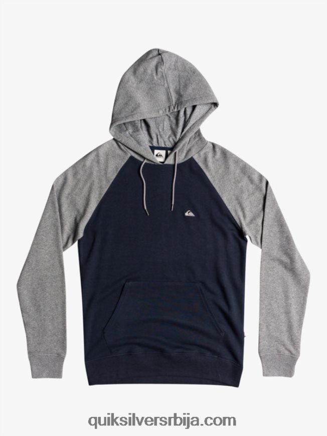 мушкарци Quiksilver есенцијални дуксерице са рајсфершлусом светло сива хеатхер/црна Z824VN1514