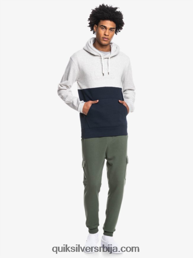 мушкарци Quiksilver ембосс хоодие светлосиви вресак Z824VN1682