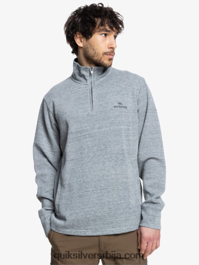 мушкарци Quiksilver ватерман поинтсурф дуксерица са патентним затварачем светлосиви вресак Z824VN1800