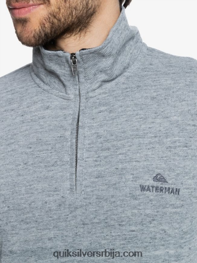мушкарци Quiksilver ватерман поинтсурф дуксерица са патентним затварачем светлосиви вресак Z824VN1800
