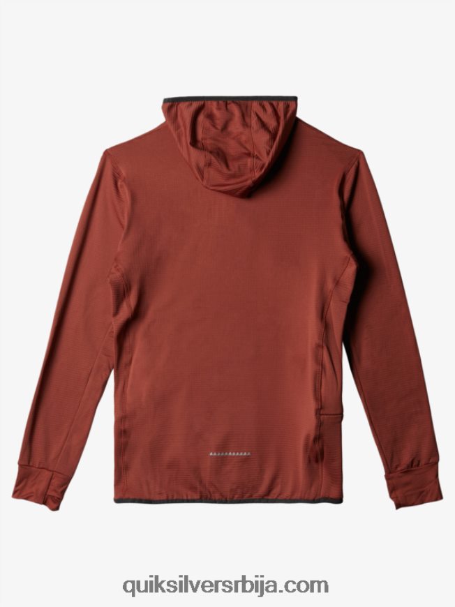 мушкарци Quiksilver дуксерица од флиса са стрмим врхом махагонија Z824VN1875