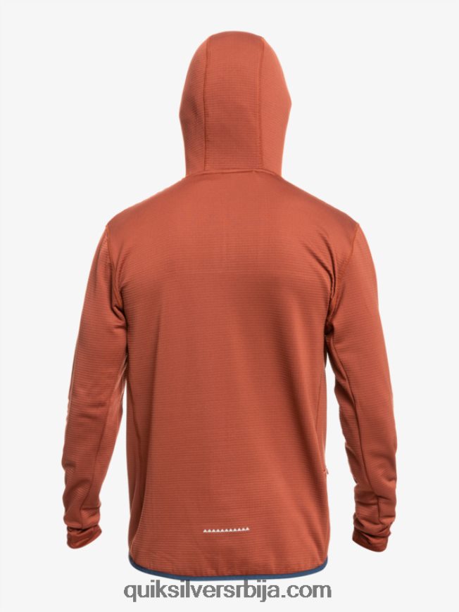мушкарци Quiksilver дуксерица од флиса са стрмим врхом махагонија Z824VN1875