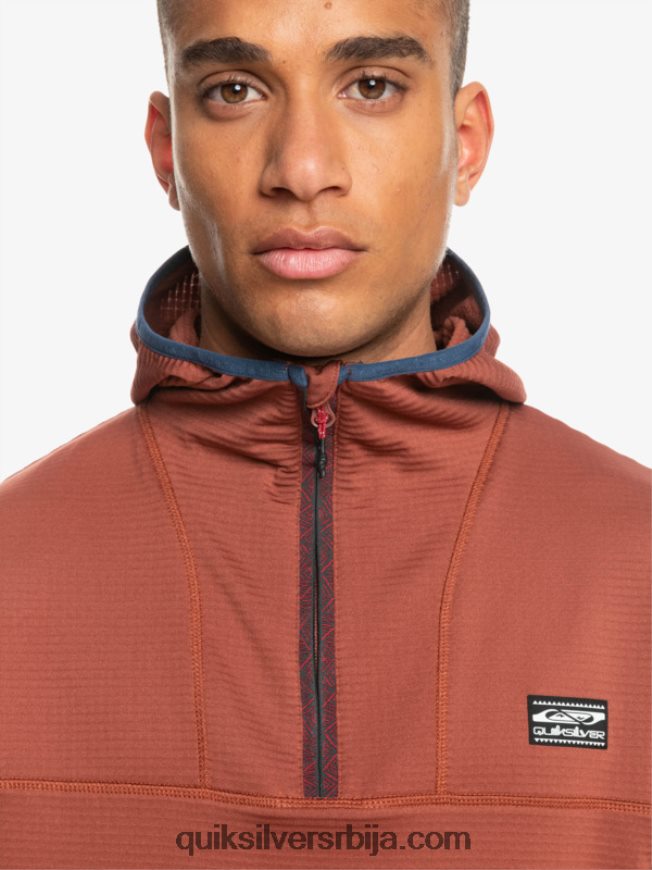 мушкарци Quiksilver дуксерица од флиса са стрмим врхом махагонија Z824VN1875