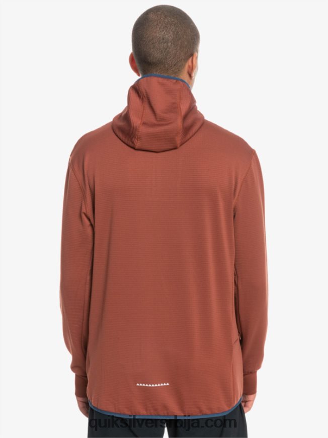 мушкарци Quiksilver дуксерица од флиса са стрмим врхом махагонија Z824VN1875
