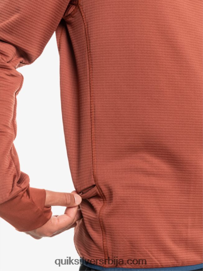 мушкарци Quiksilver дуксерица од флиса са стрмим врхом махагонија Z824VN1875