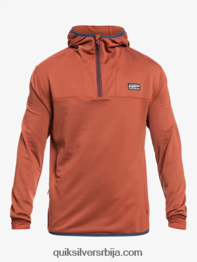мушкарци Quiksilver дуксерица од флиса са стрмим врхом махагонија Z824VN1875