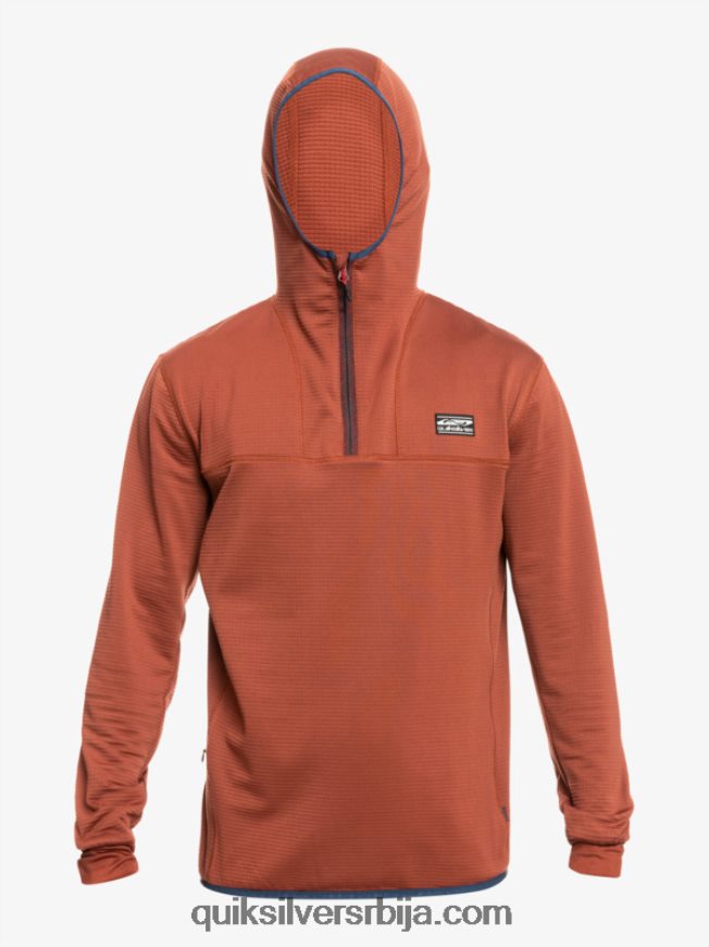 мушкарци Quiksilver дуксерица од флиса са стрмим врхом махагонија Z824VN1875