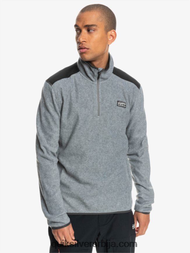 мушкарци Quiksilver акер џемпер од четврт флиса вријесак сиви Z824VN1879