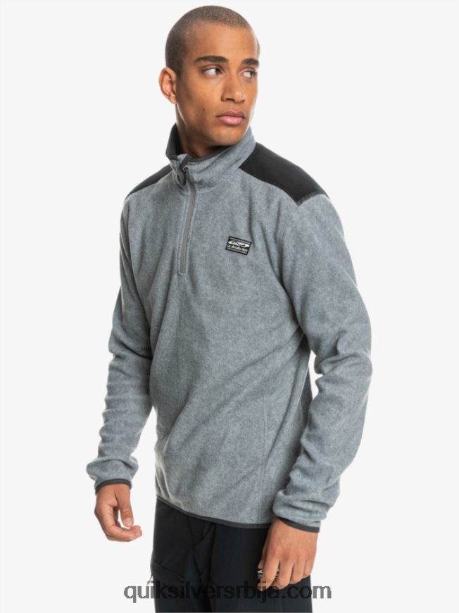 мушкарци Quiksilver акер џемпер од четврт флиса вријесак сиви Z824VN1879