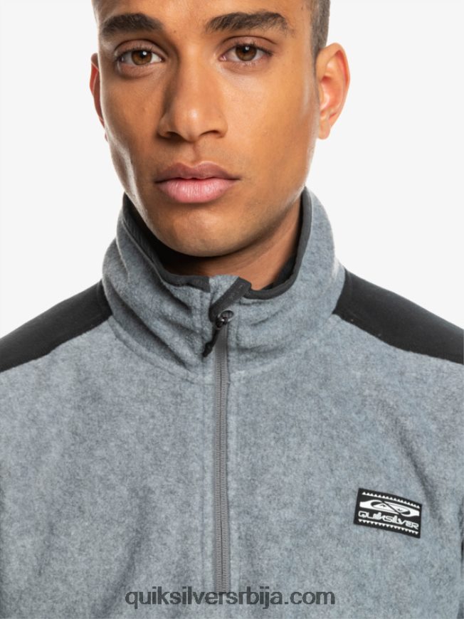 мушкарци Quiksilver акер џемпер од четврт флиса вријесак сиви Z824VN1879