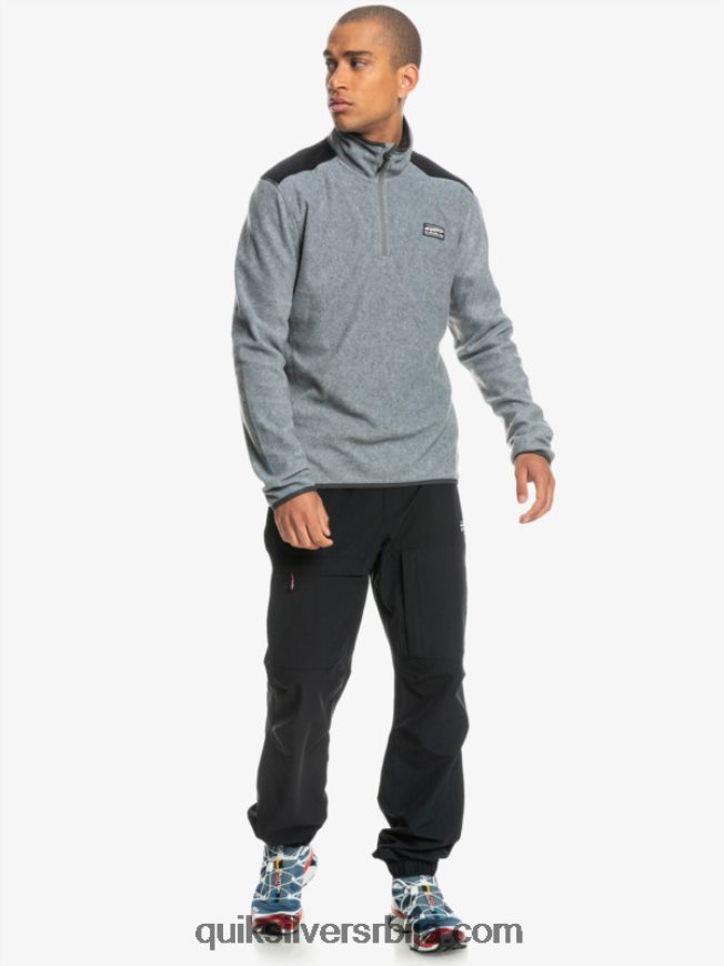 мушкарци Quiksilver акер џемпер од четврт флиса вријесак сиви Z824VN1879