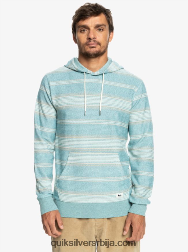 мушкарци Quiksilver одлична отваи капуљача бриттани блуе отваи стрипе Z824VN581