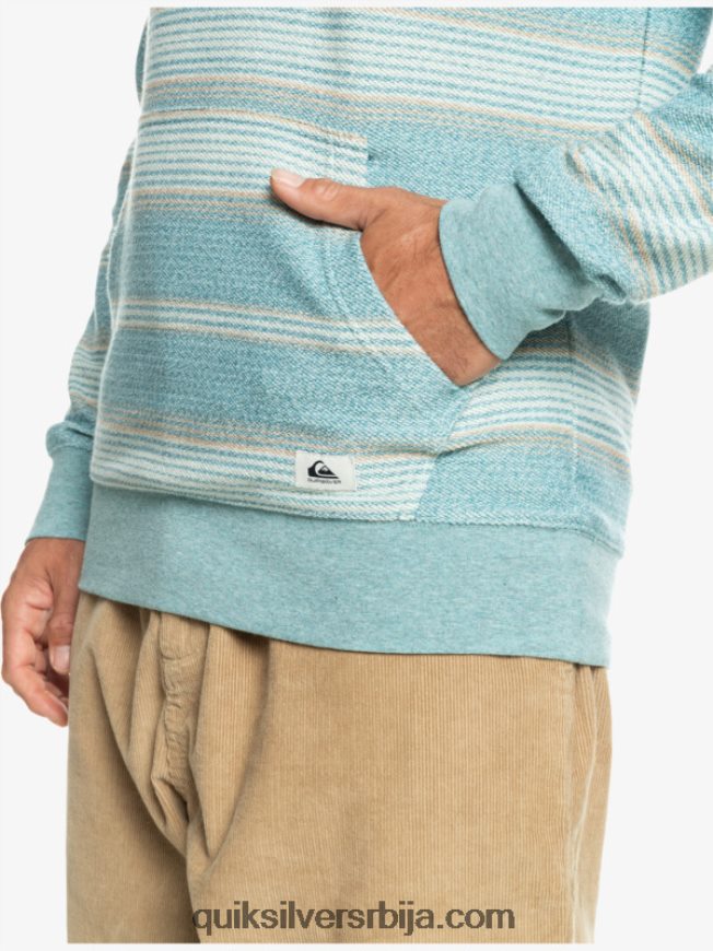 мушкарци Quiksilver одлична отваи капуљача бриттани блуе отваи стрипе Z824VN581