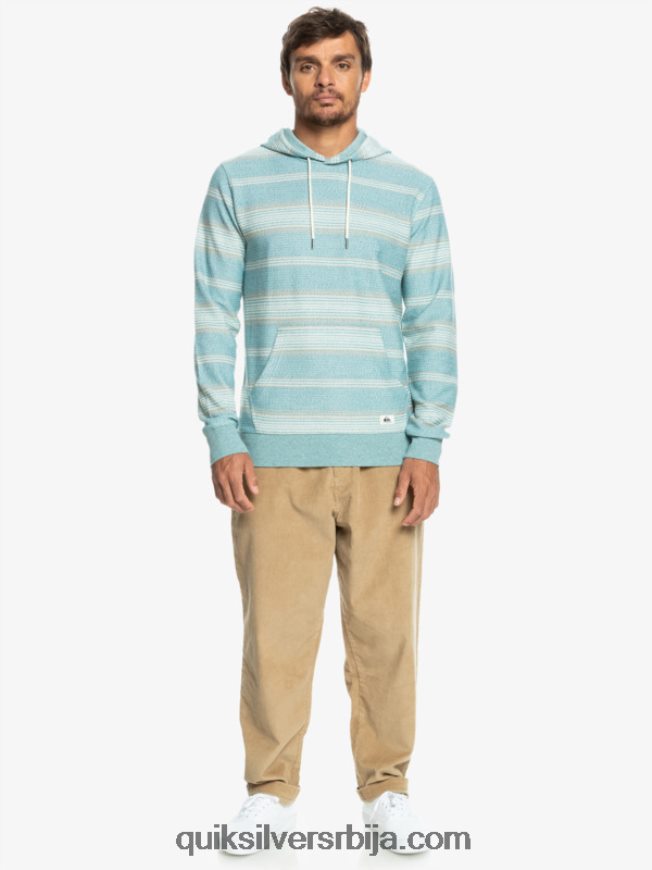 мушкарци Quiksilver одлична отваи капуљача бриттани блуе отваи стрипе Z824VN581