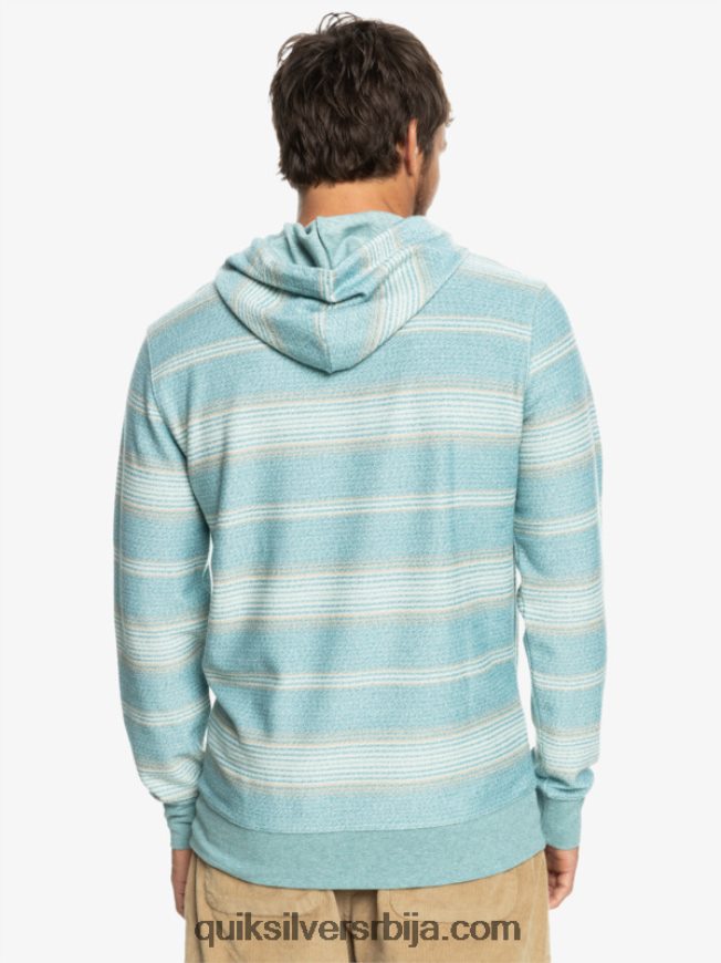 мушкарци Quiksilver одлична отваи капуљача бриттани блуе отваи стрипе Z824VN581