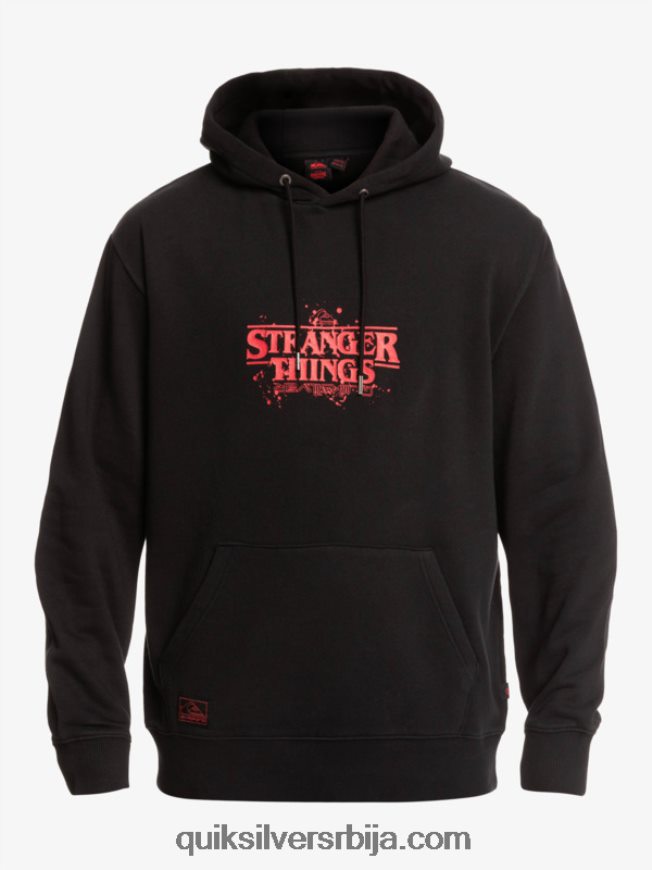 мушкарци Quiksilver x Stranger ствари са капуљачом са званичним логом црн Z824VN1806
