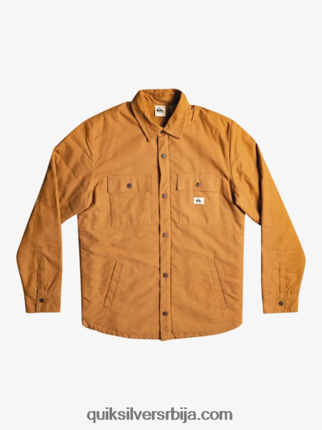 мушкарци Quiksilver довнраил платнена јакна браон шећер Z824VN1567