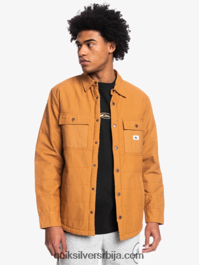мушкарци Quiksilver довнраил платнена јакна браон шећер Z824VN1567