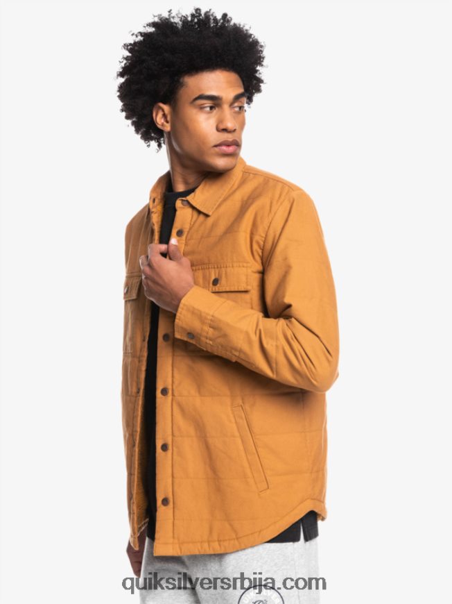 мушкарци Quiksilver довнраил платнена јакна браон шећер Z824VN1567