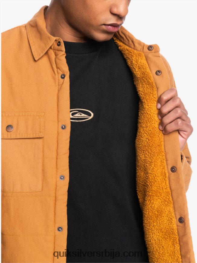 мушкарци Quiksilver довнраил платнена јакна браон шећер Z824VN1567