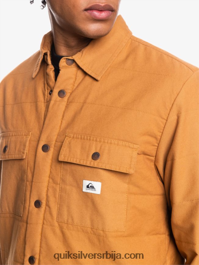 мушкарци Quiksilver довнраил платнена јакна браон шећер Z824VN1567