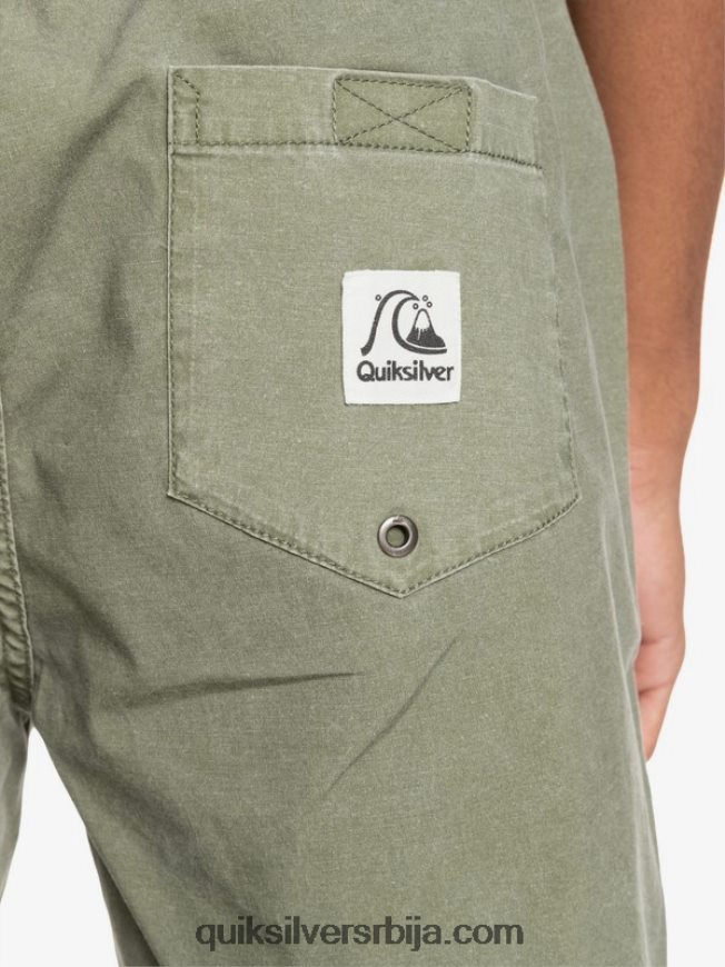 мушкарци Quiksilver таксер 17 шортс са еластичним струком детелина са четири листа Z824VN1380