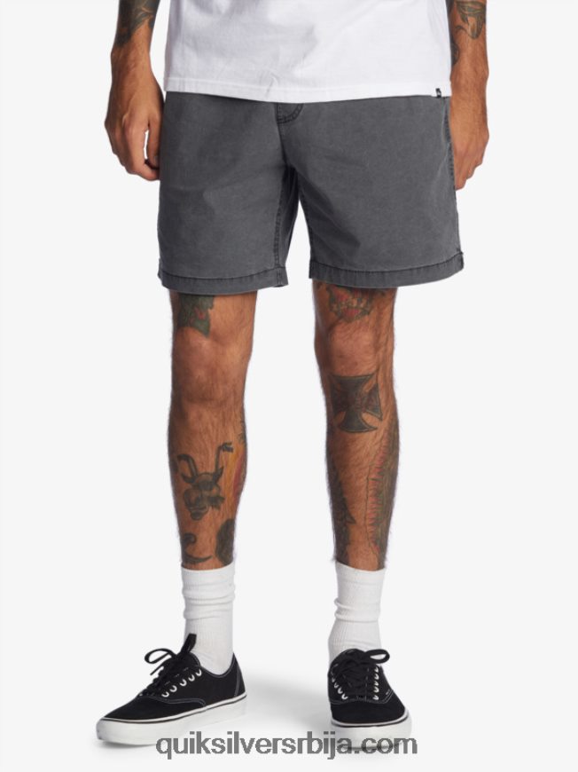 мушкарци Quiksilver таксер 17 шортс са еластичним струком црн Z824VN1381