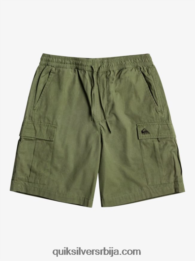 мушкарци Quiksilver царго такер еластични струк 19 шорц детелина са четири листа Z824VN1010