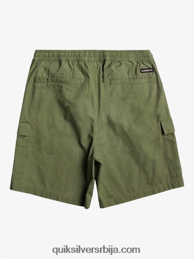 мушкарци Quiksilver царго такер еластични струк 19 шорц детелина са четири листа Z824VN1010