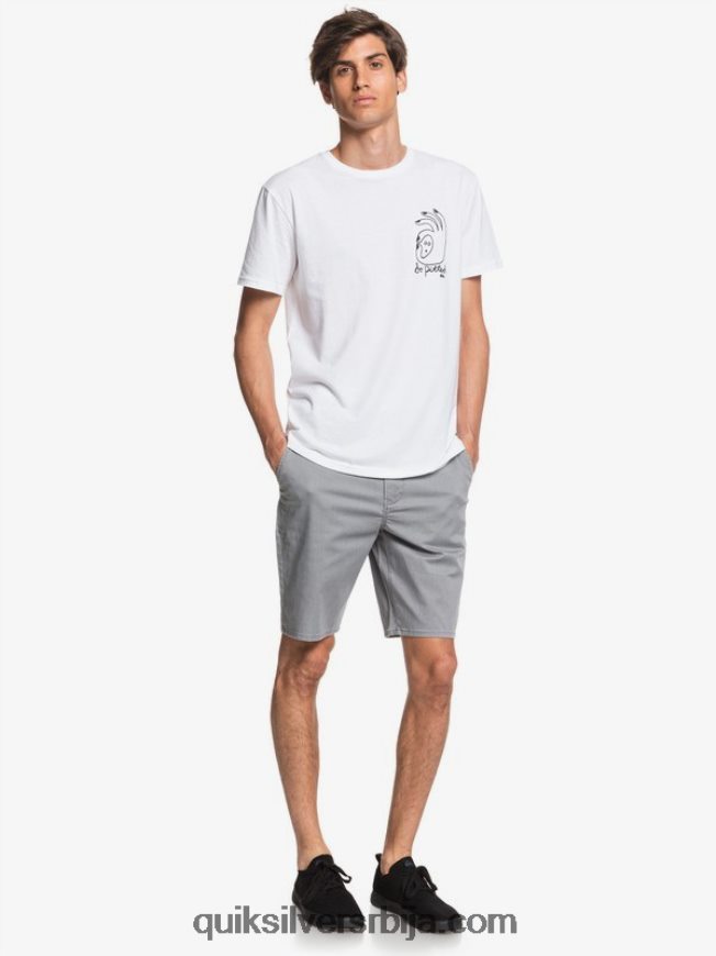 мушкарци Quiksilver свакодневне панталоне са стретцх 20 цхино џеповима светлосиви вресак Z824VN1312
