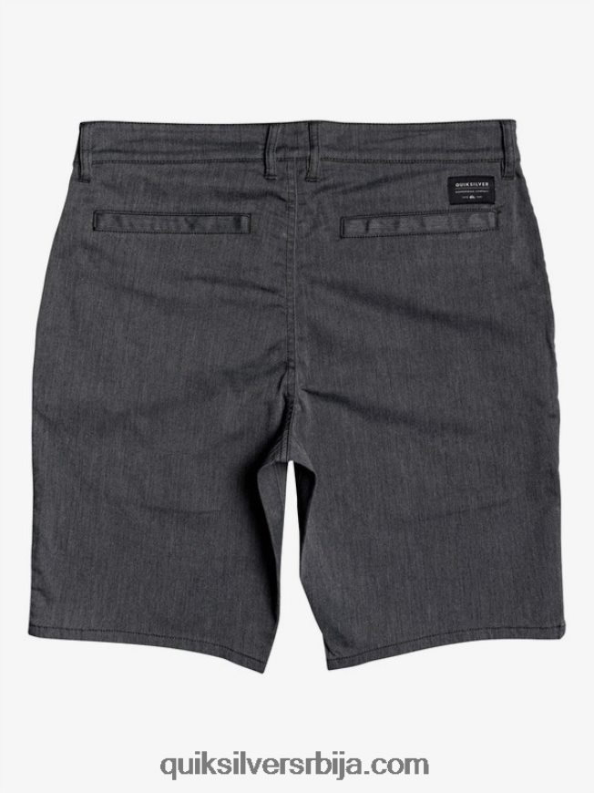 мушкарци Quiksilver свакодневне панталоне са стретцх 20 цхино џеповима тамно сиви вријесак Z824VN1313