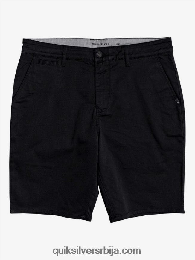 мушкарци Quiksilver свакодневне панталоне са стретцх 20 цхино џеповима црн Z824VN1314