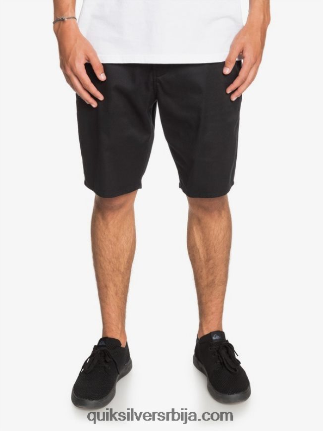 мушкарци Quiksilver свакодневне панталоне са стретцх 20 цхино џеповима црн Z824VN1314