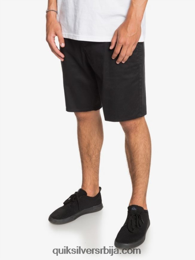 мушкарци Quiksilver свакодневне панталоне са стретцх 20 цхино џеповима црн Z824VN1314