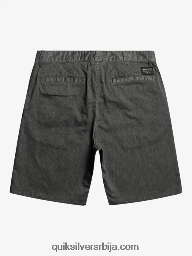 мушкарци Quiksilver свакодневне унион стретцх цхино 20 кратке хлаче тамно сиви вријесак Z824VN855