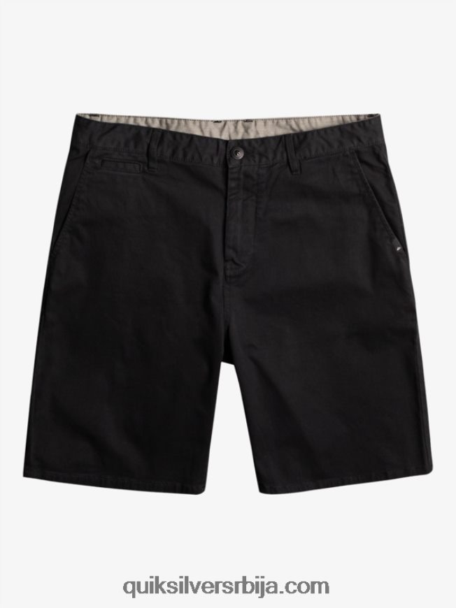 мушкарци Quiksilver свакодневне унион стретцх цхино 20 кратке хлаче црн Z824VN856
