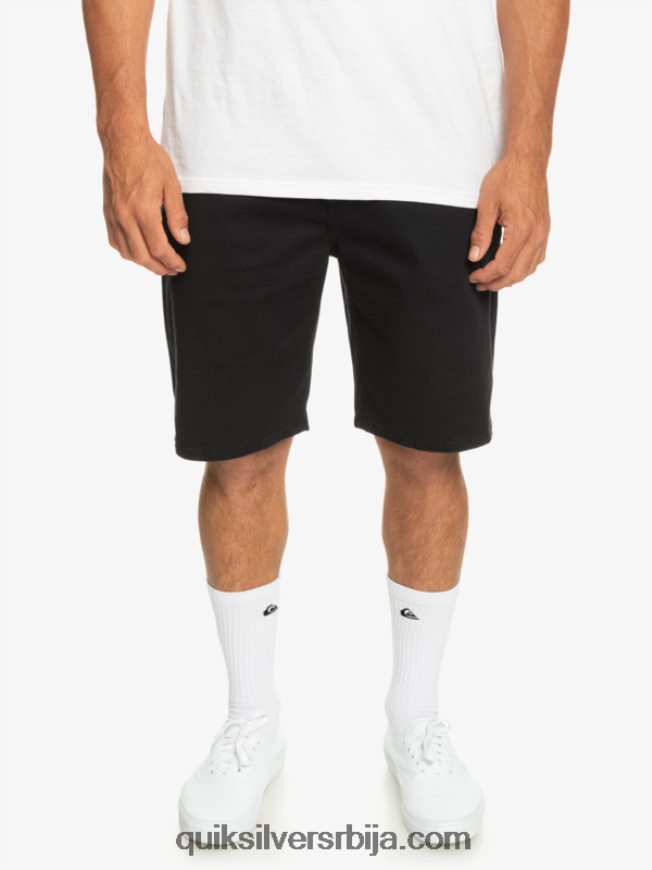 мушкарци Quiksilver свакодневне унион стретцх цхино 20 кратке хлаче црн Z824VN856