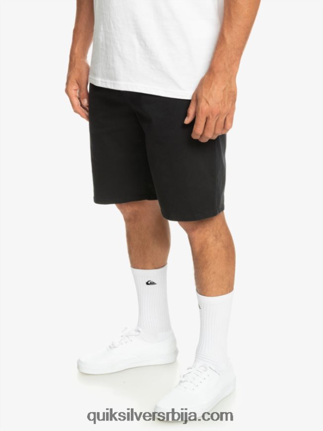 мушкарци Quiksilver свакодневне унион стретцх цхино 20 кратке хлаче црн Z824VN856