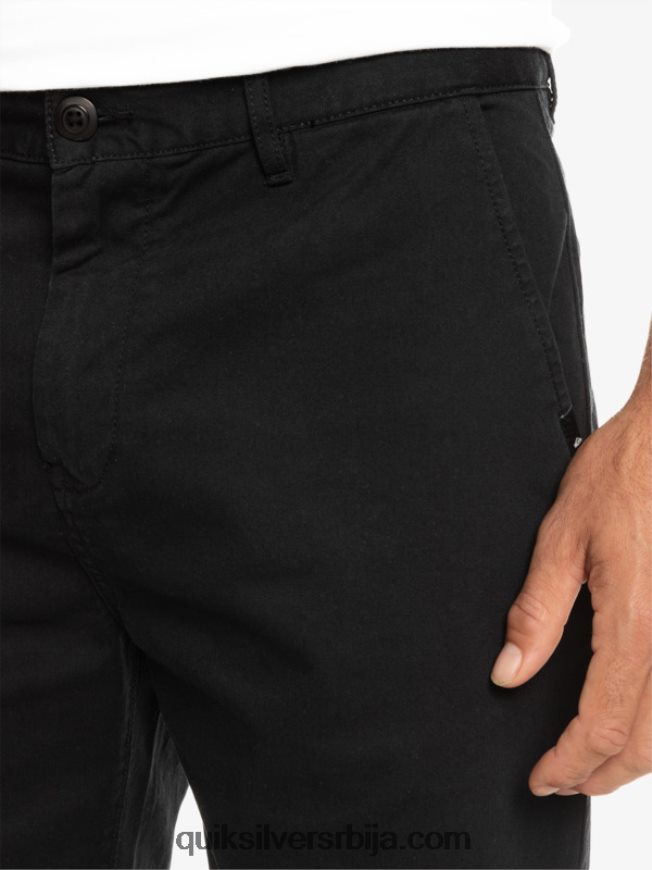 мушкарци Quiksilver свакодневне унион стретцх цхино 20 кратке хлаче црн Z824VN856