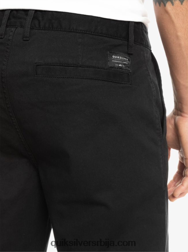 мушкарци Quiksilver свакодневне унион стретцх цхино 20 кратке хлаче црн Z824VN856
