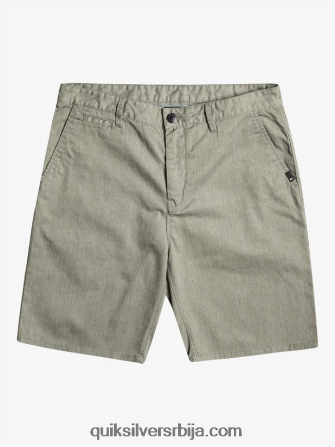 мушкарци Quiksilver свакодневне унион стретцх цхино 20 кратке хлаче светлосиви вресак Z824VN858