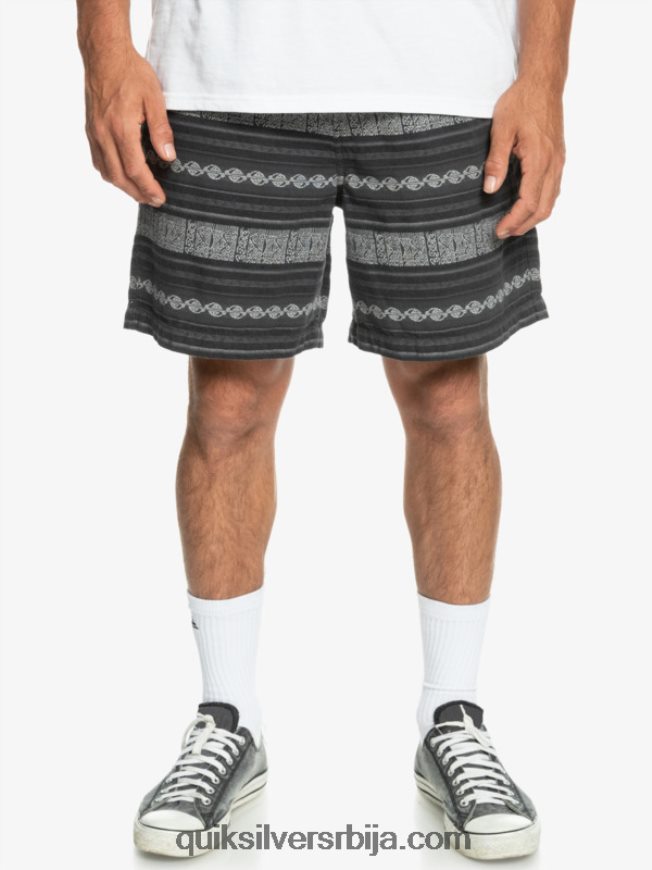 мушкарци Quiksilver таксер жакар шорц црни порезник јакуард хори Z824VN423