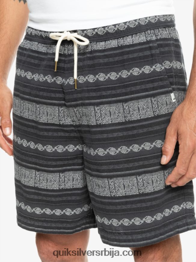 мушкарци Quiksilver таксер жакар шорц црни порезник јакуард хори Z824VN423